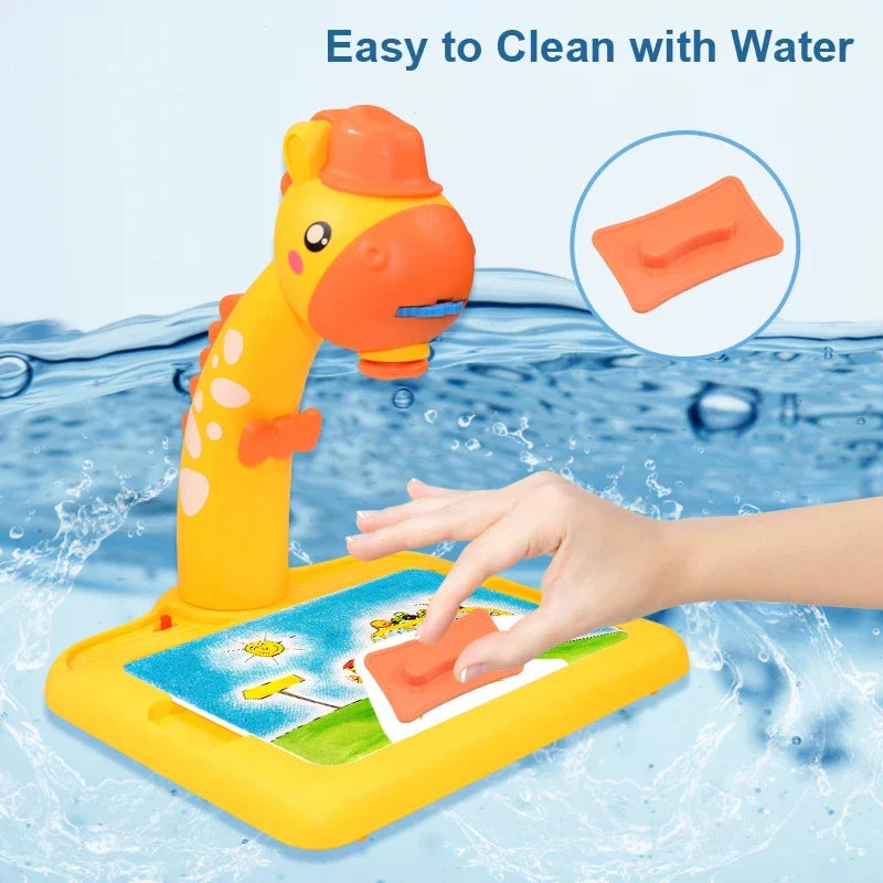 Children Led Projector Art Drawing Table Toys Kids Painting Board Desk
