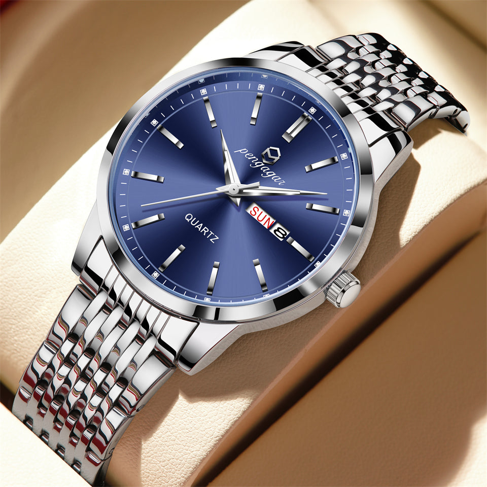 POEDAGAR Luxury Watch for Man Quartz Sports Men Watch Waterproof Luminous Stainless Steel Chronograph Men's Watches Clock Reloj.