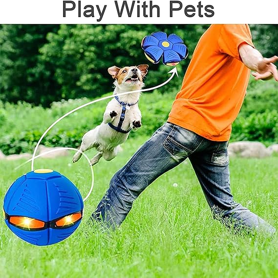 Ufo Flying Flat Throw Disc Ball Toy For Kids | Magic Flying Saucer Frisbee Spinner Ball (random Color).