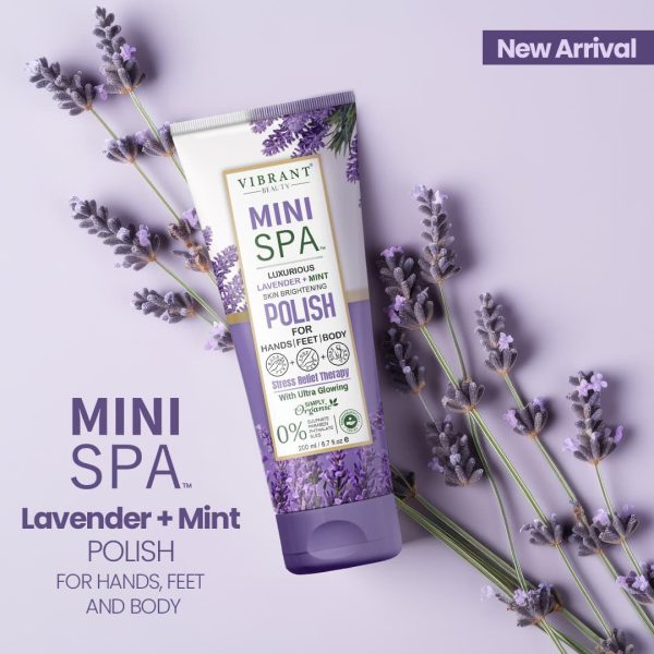 Vibrant Beauty Mini Spa Luxurious Lavender+mint Skin Brightening Polish With Ultra Glowing (200ml).