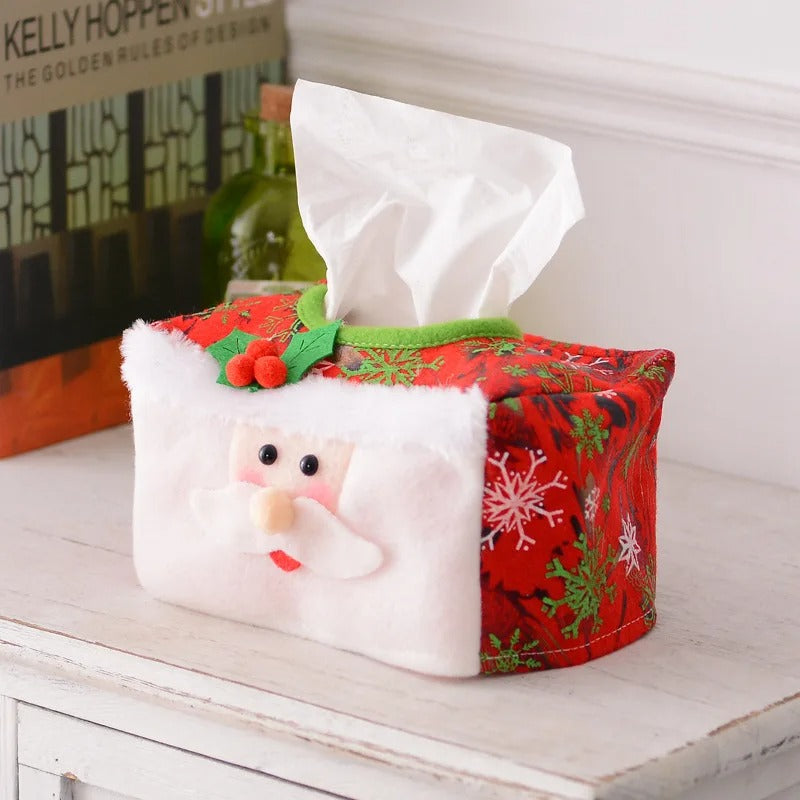 2021 New Christmas Decoration Paper Towel Cover Christmas Desktop Atmosphere Decoration Christmas Supplies