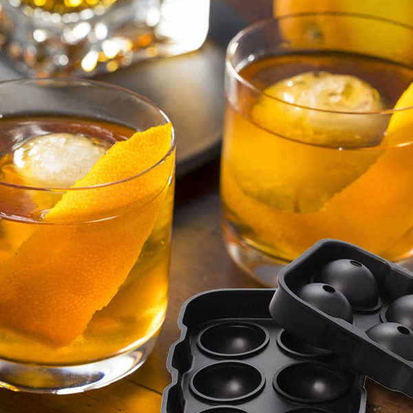 1 Pc Ice Cubes Tray, 6-grid Ice Cubes Maker Round Ice Cubes Tray Silicone Ice Mold Party Bar (random Color)