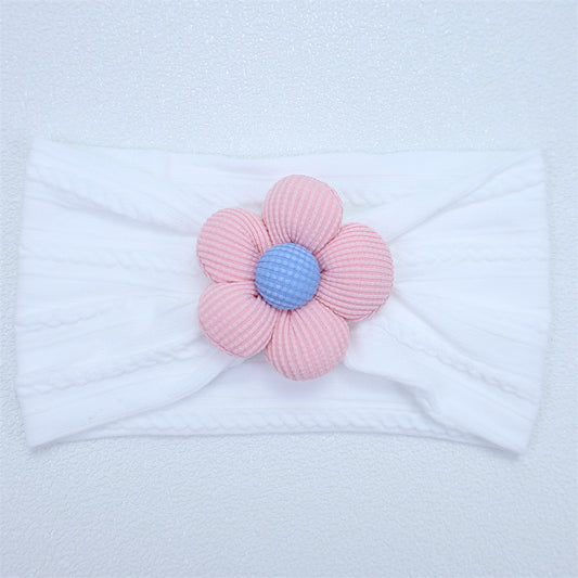 New Flower Nylon Girl Hairband Elastic Soft Baby Headband for Children Turban Headwear for Newborn Baby Kids Hair Accessories.