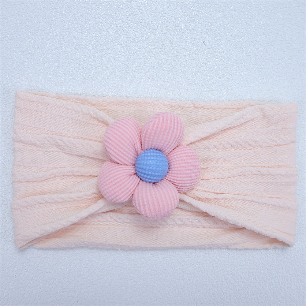 New Flower Nylon Girl Hairband Elastic Soft Baby Headband for Children Turban Headwear for Newborn Baby Kids Hair Accessories.