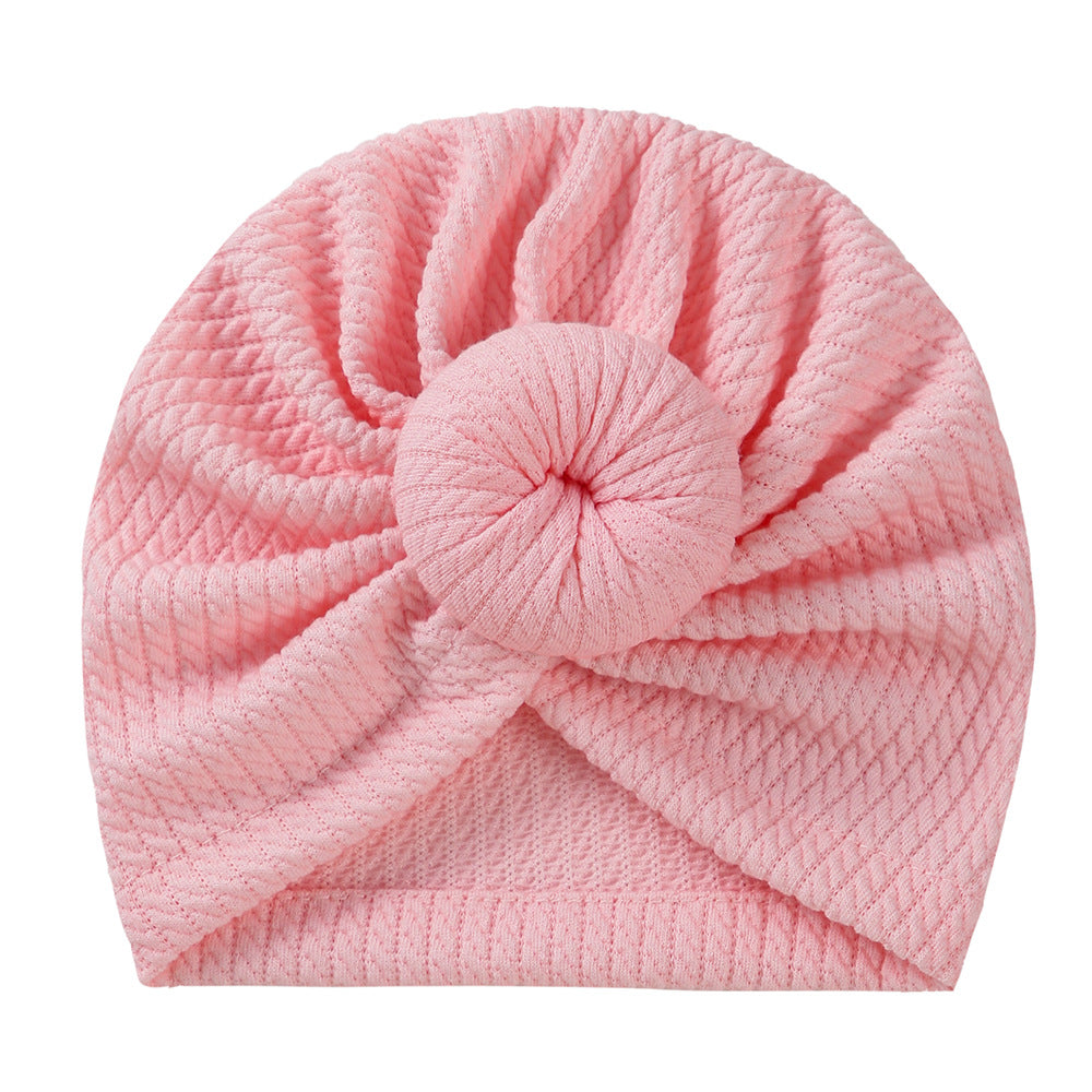 New Donuts Texture Knitted Baby Hat Cute Solid Baby Girls Boys Hat Turban Soft Newborn Infant Cap Knitting Beanies Head Wraps