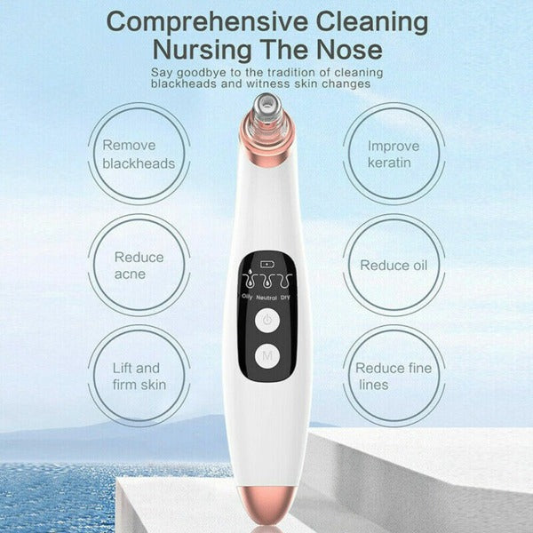 Electric Blackhead Remover Pore Vacuum Suction Face Cleaner Tool