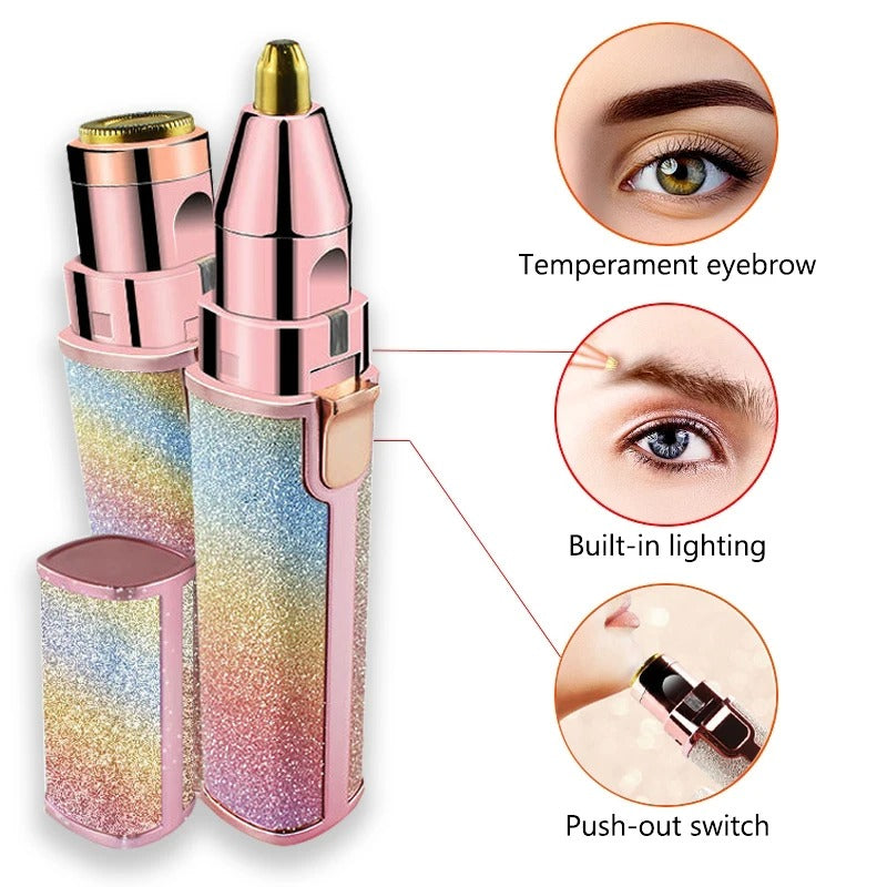 2 in 1 Electric Eyebrow Trimmer Flawless hair remover