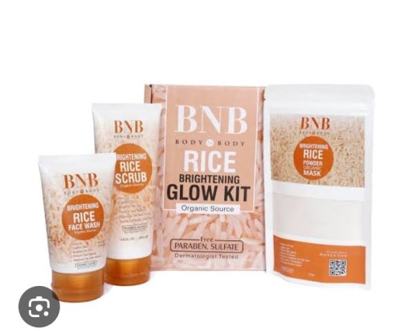 Bnb Whitening Rice Extract Bright & Glow Kit | Best Quality Glow Kit.