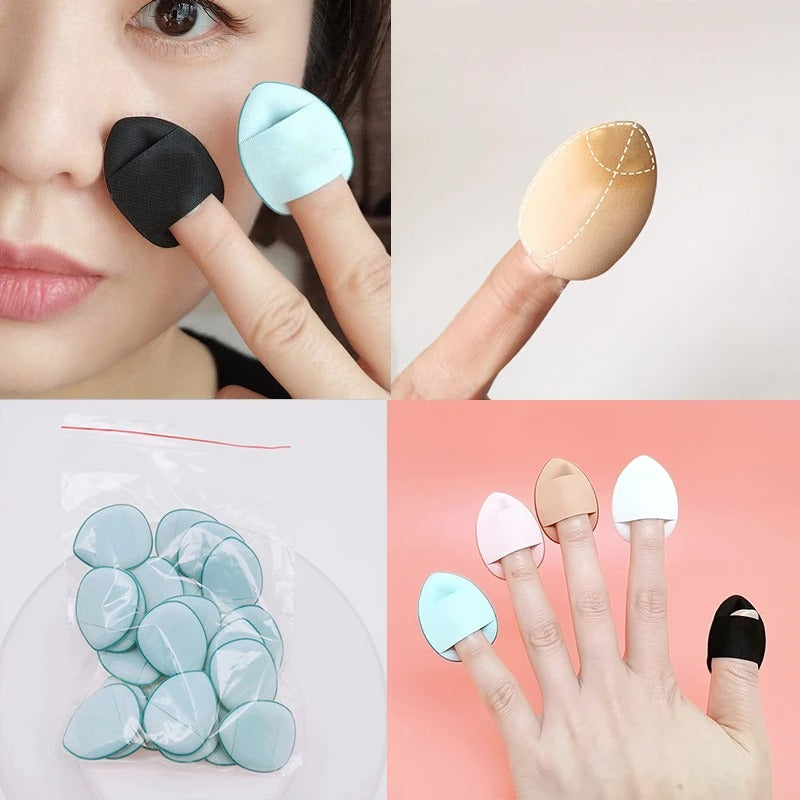 3/10pcs Mini Size Professional Cosmetic Cushion Puff Concealer Foundation Detail Puff Finger Puff Set Makeup Sponge Beauty Tool