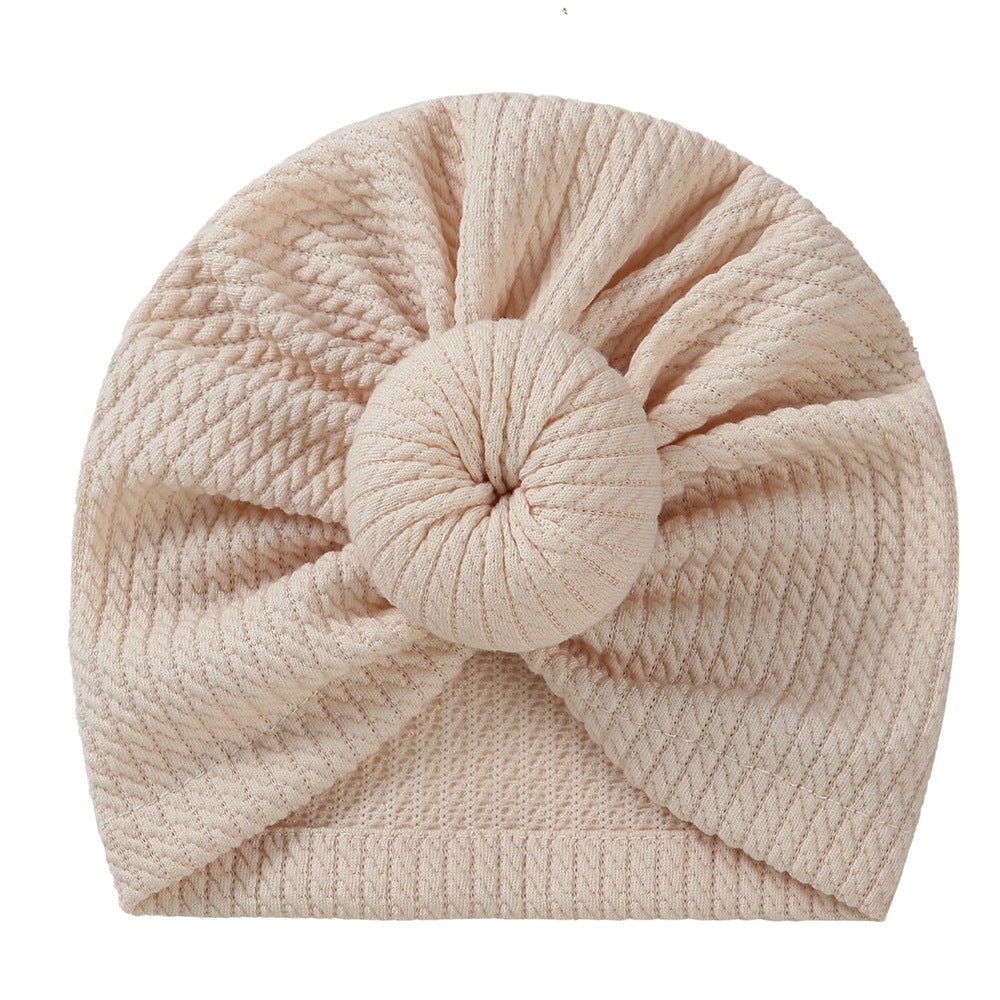 New Donuts Texture Knitted Baby Hat Cute Solid Baby Girls Boys Hat Turban Soft Newborn Infant Cap Knitting Beanies Head Wraps