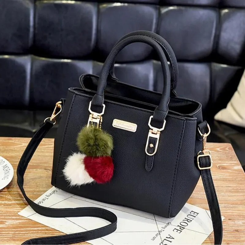 Yogodlns PU Leather Ladies HandBags Women Vintage Purse Plush Tassel Messenger Bags Tote Boston Shoulder Crossbody Bag