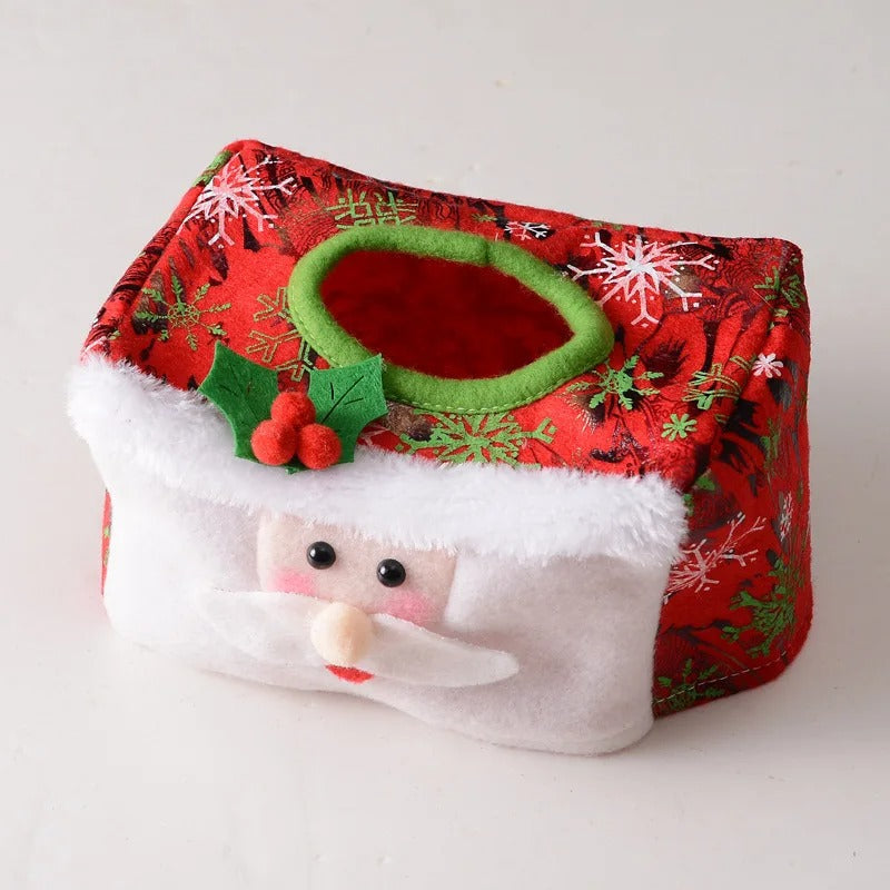 2021 New Christmas Decoration Paper Towel Cover Christmas Desktop Atmosphere Decoration Christmas Supplies