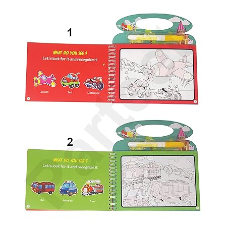 Magic Water Book 12 Twelve Exploration Scene | Creative Children Magical Drawing Books With Pen, Educational Book (random Design Books).