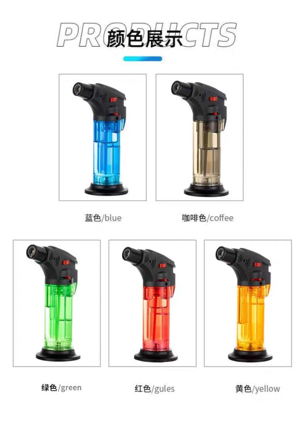 Refillable Torch Cigar Lighter | Best Quality Cigar Lighter | Hard Plastic Lighter ( Random Color ) ( Without Box )