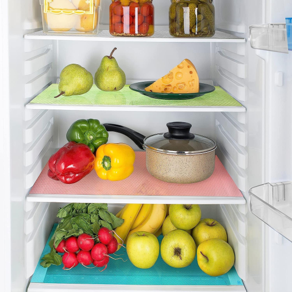 Refrigerator Liners Mats Washable, Refrigerator Mats For Shelves, Cover Pads For Freezer Glass Shelf Cupboard Cabinet Drawer (random Color)