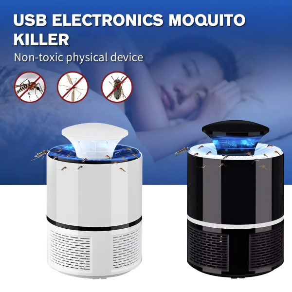 Mosquito Trap With Killer Lamp | Eco Friendly Chemical Free Usb Connected Uv Led Light Fly Bug Di-speller With Suction Fan Repellent Lamp (random Color).