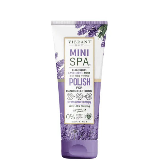 Vibrant Beauty Mini Spa Luxurious Lavender+mint Skin Brightening Polish With Ultra Glowing (200ml).